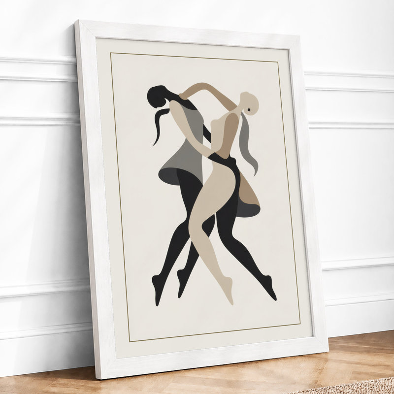 Forms in Motion Minimalist - Framed Print, A4 - 29.7 x 21.0 cm, White