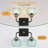 Black And Gold Bathroom Light Fixtures,2-Light Bathroom Vanity Light Over Mirror With Green Ribbed Glass Shade,Modern Farmhouse Wall Sconces Lighting For Kitchen Living Room Cabinet