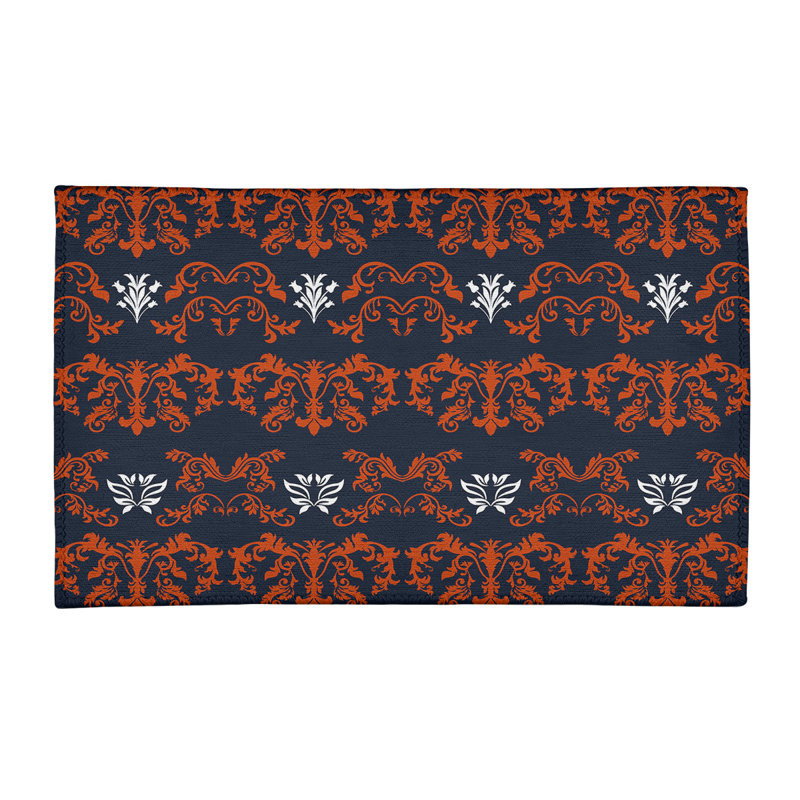 Damask Indoor Rug, Rectangle 5' x 7'