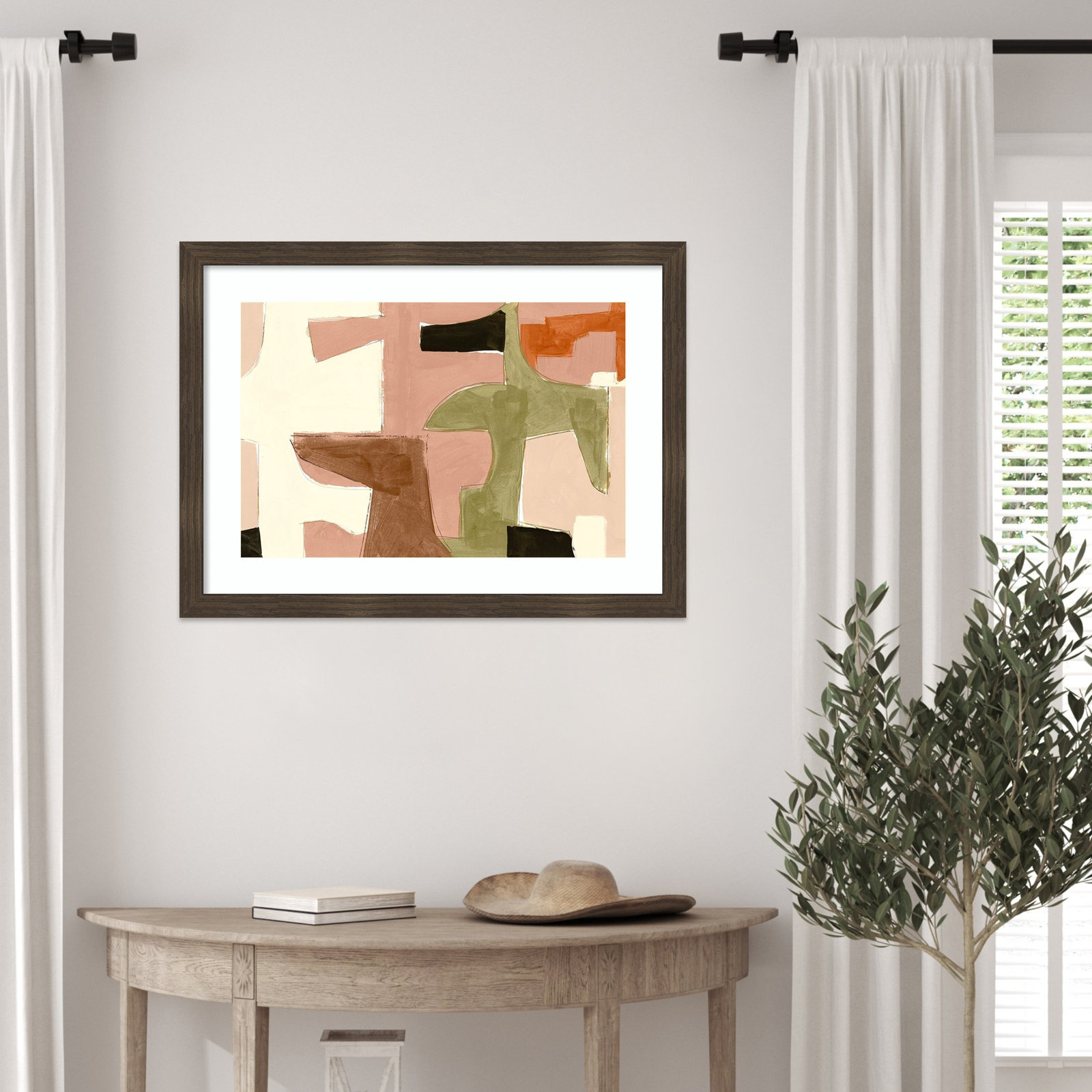 New Jigsaw I Print by Cartissi, 19" H x 26" W, Dark Brown