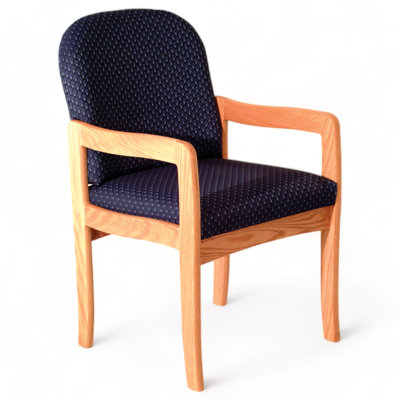 Chaise de salle d'attente de 21,5 po Nashaun avec structure en bois
