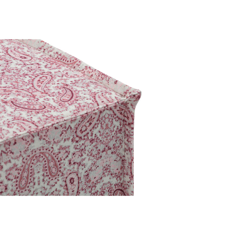 Repose-pieds Elegance Annaleigh, 100% lin cachemire rouge