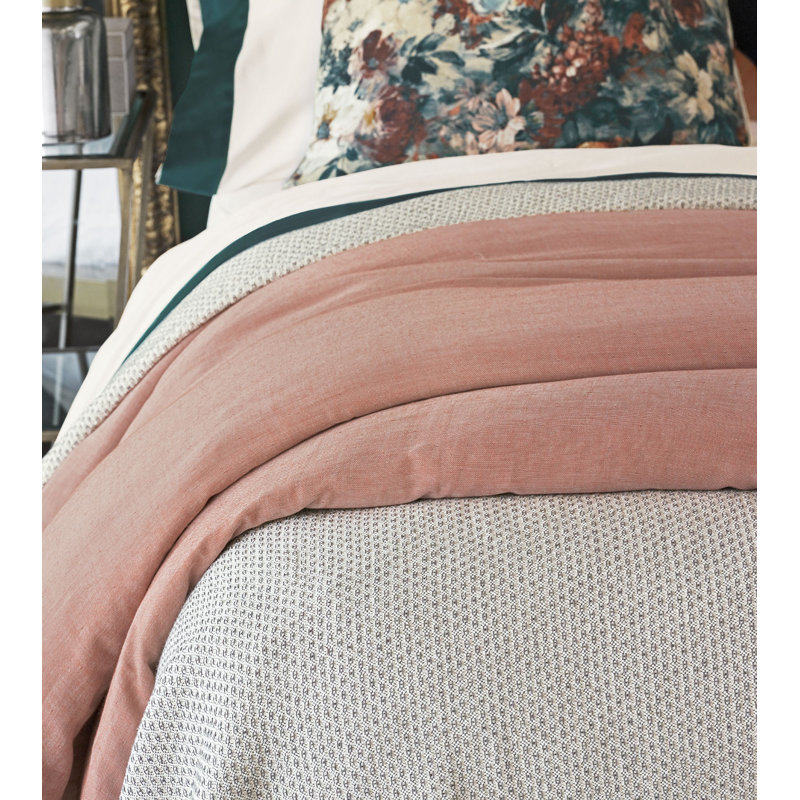 Ensemble de housse de couette réversible brun / gris Fossil, Housse de couette pour grand lit