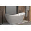 59 "Acrylic Freestanding Tub, Gloss White,  With Chrome Overflow And Pop-Up Drain, CUPC Certified