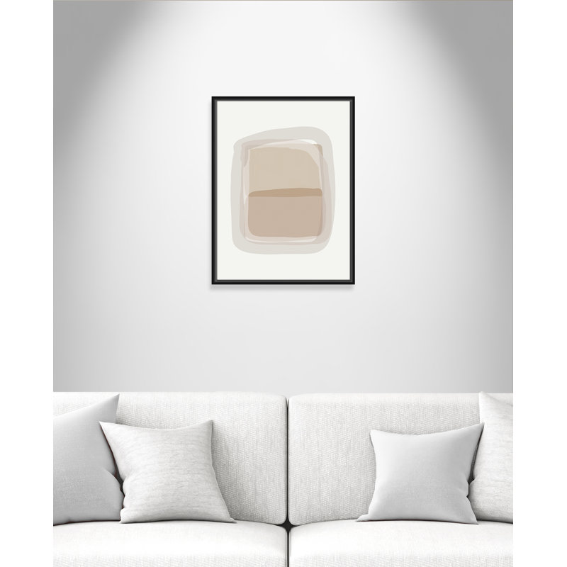 Tina - Cadre flottant, impression sur toile, H 25,5 po x l 19,5 po x P 2 po, Noir