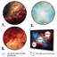 Rêve galaxie astronomique orange bleu sur toile-2016162385-2016162384