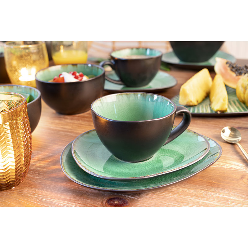 Ruffin Handmade Stoneware Dinnerware Set 12 Piece - Service for 4