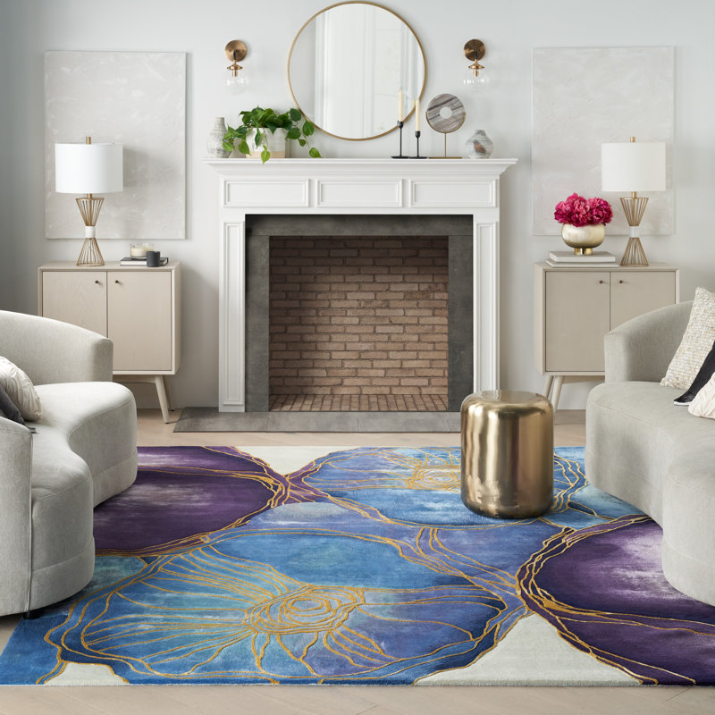 Viscose Indoor Rug, Rectangle 3'9" x 5'9"