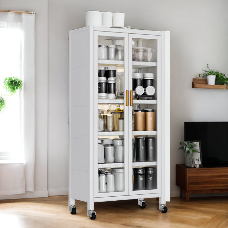 Armoire de salle à manger Ghali, Blanc