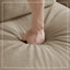 Canapé sans accoudoirs en tissu chenille avec coussin - chameau-1490537556