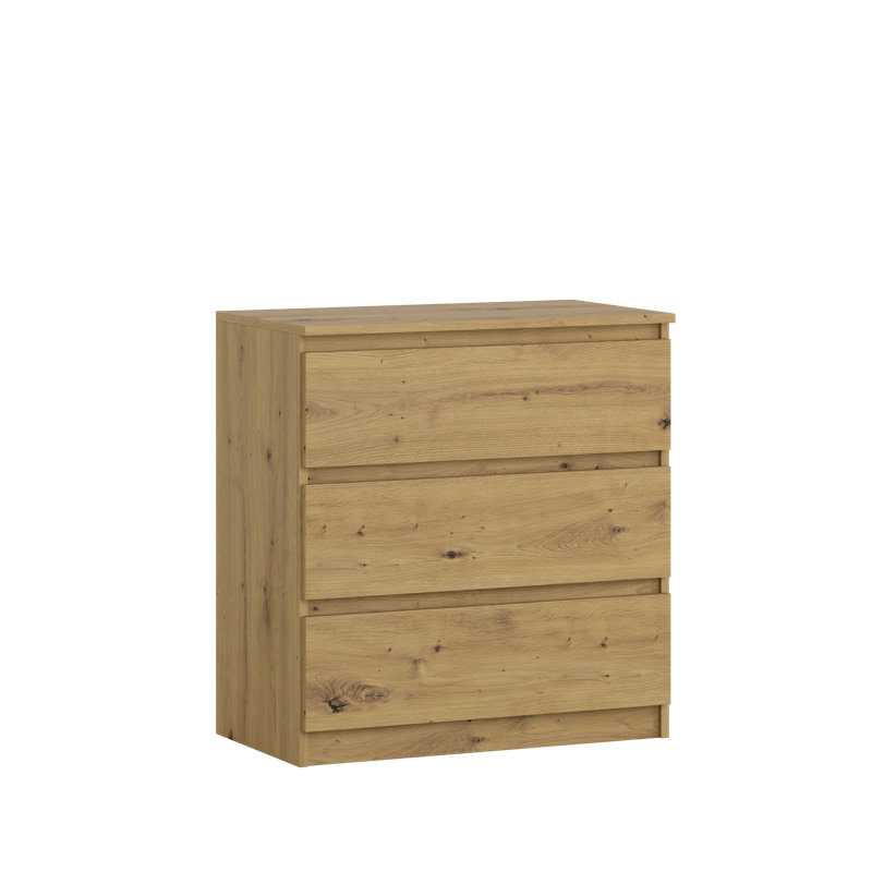 3 - Drawer Chest of Drawers, Clear