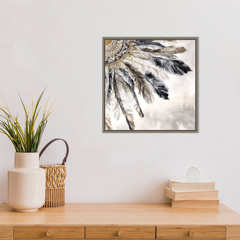 Reproduction d’art sur toile, "colliers de plumes III" par Eva watts
