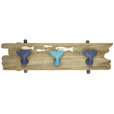 Honora Polyresin Wall 3 - Hook Wall Mounted Coat Rack