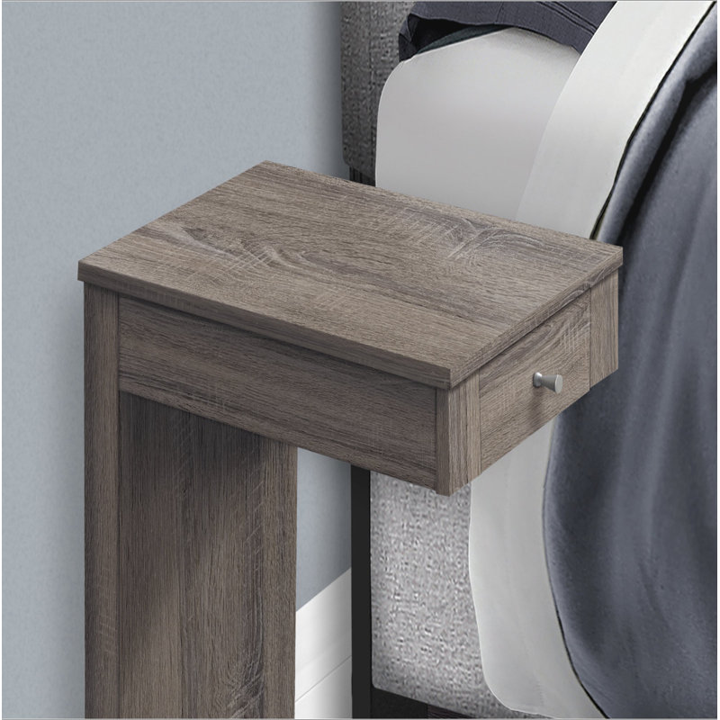 Table d'appoint, en forme de C, bout, côté, collation, tiroir de rangement, salon, chambre à coucher
