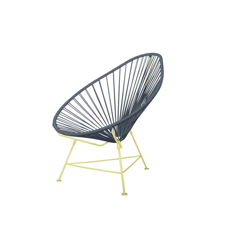 Outdoor Lounge Chair, Gray/Yellow
