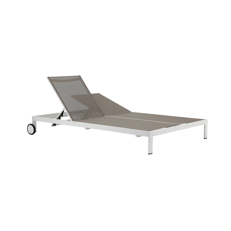 Sally Outdoor Chaise Lounge, Gray