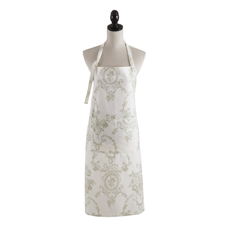 Tablier floral charmant, Vert