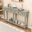 Console rustique vintage avec tiroirs et tablette ouverte-1936525315