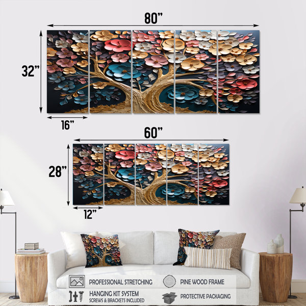Lark Manor Colourful Golden Orchid Tree Garden Of Branches I - Tree 5 ...