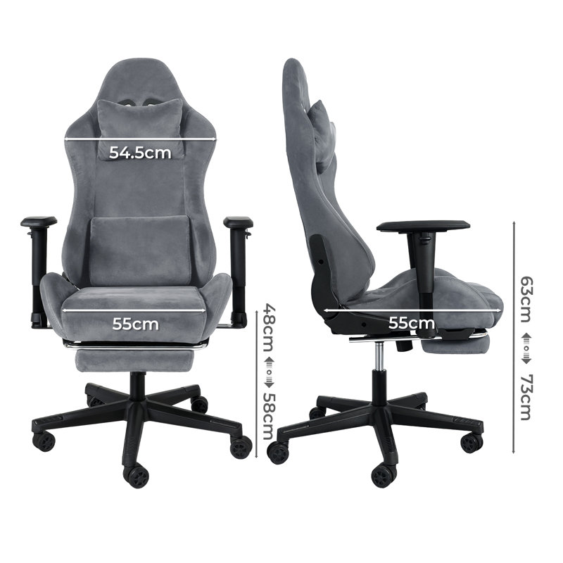 Metro Lane Swiveling Game Chair, Grey