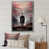 Impression argent sur toile encadrée