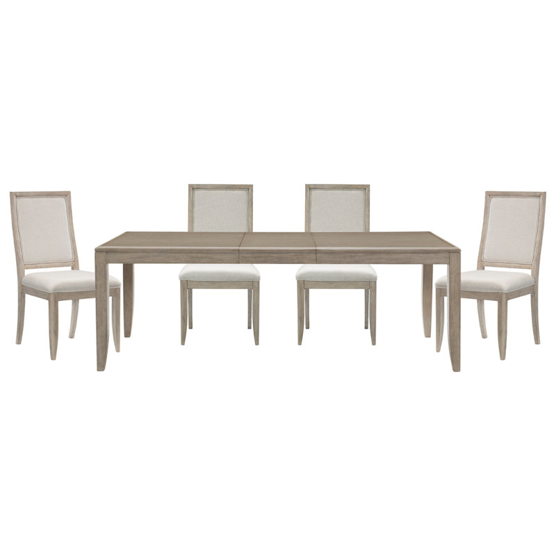 Ensemble de salle à manger charmant et moderne avec table extensible et chaises d'appoint confortables pour une expérience culinaire élégante