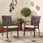 Ensemble de 2 chaises de jardin en osier avec coussin