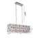 6-Light Chrome Chandelier With Clear And Smoke Crystal Accents