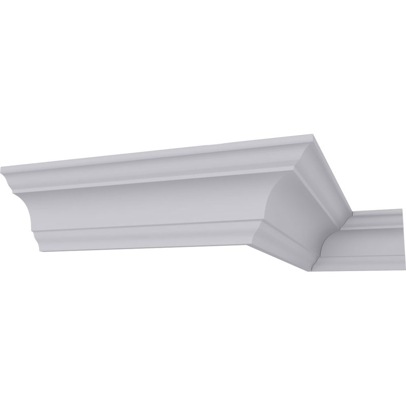 Primed White Polyurethane Traditional Crown Moulding Sample