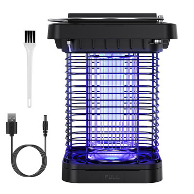 Electric Solar Powered Bug Zapper Mosquito Killer Lamp IP65 Waterproof -  Edge Collections, DB-Egg-D0102H2MDGG