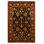 Hand-Knotted High-Quality Black and Red Area Rug