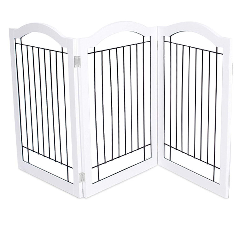 Barrière autoportante pour animaux, Blanc