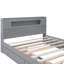 Grand lit de rangement avec cadre gigogne à DEL et simple-26929122