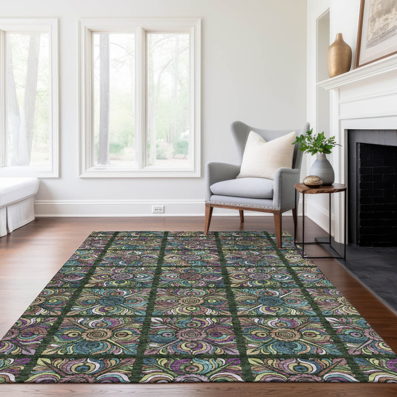  Tapis d'intérieur / extérieur lavables à la machine Malék, Rectangle 2 pi 6 po x 3 pi 10 po