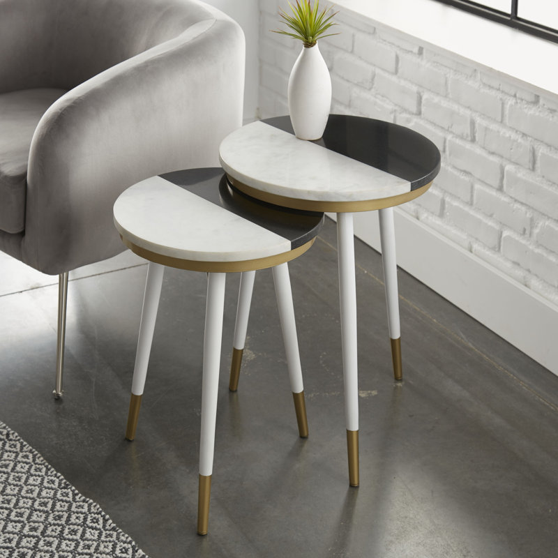 Vallejo Marble Top Nesting Tables End Table