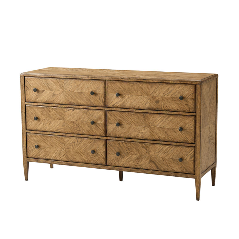 Nova Dawn Oak Parquetry Double Dresser