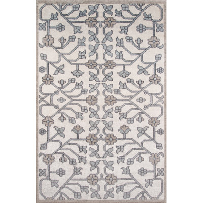 Santorini Hand Knotted Viscose Floral Indoor Rug