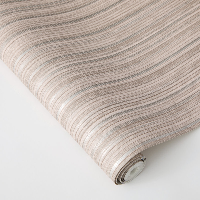 Marshawn 16.5' L x 20.5" W Textured Peel and Stick Wallpaper Roll, Beige, 16.5" L x 20.5" W