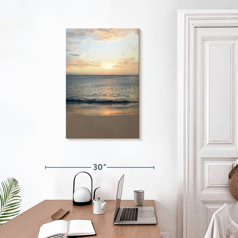Gillard, mer calme, horizon, H 30 po x l 20 po