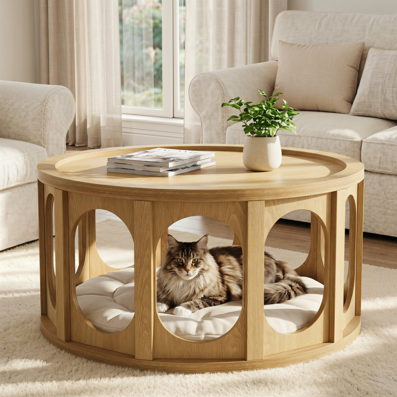 Table basse 31,5 "moderne avec rangement ouvert
