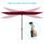 Parasol d'extérieur rectangulaire de 10 pi x 6,5 pi Mirela-1383070875