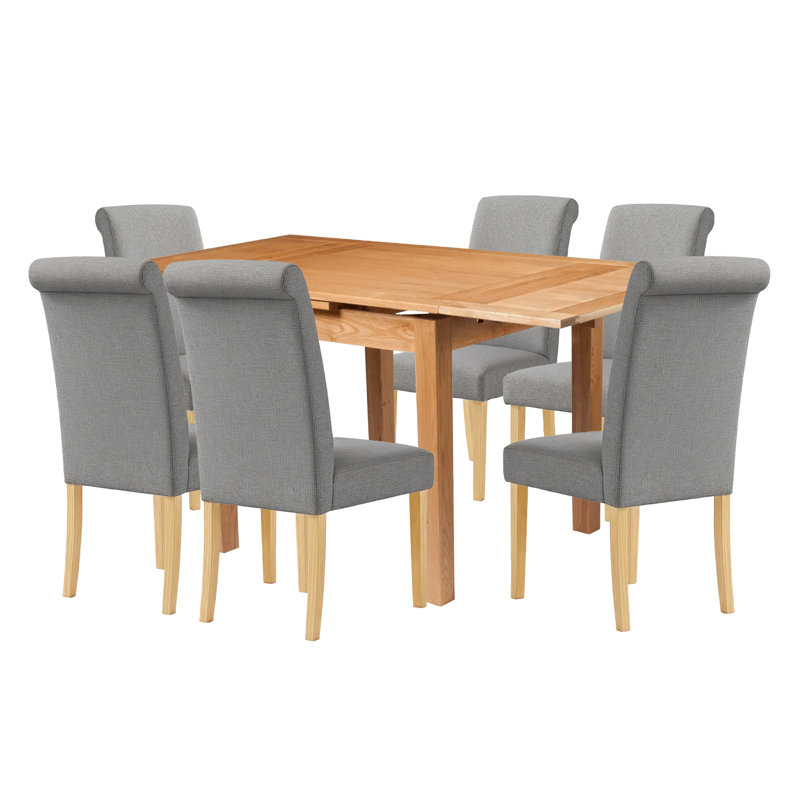 6 - Person Solid Oak Dining Set