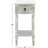 Rustic Farmhouse Wood Side Table With Drawer And Shelf, Pine And MDF Construction, Distressed White Finish
