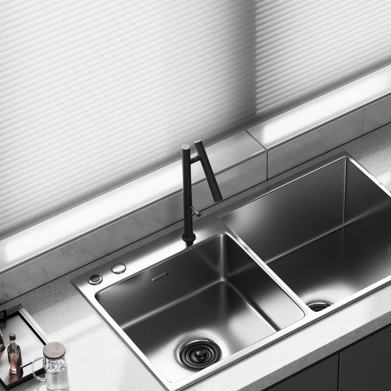 Colour Single-handle Bathroom Faucet with Drain Assembly, Matte Black