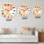 Rose, or, rouge, nuage abstrait beige - horloge murale moderne-60186641