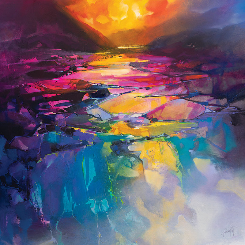 Spectrum Valley - No Frame Print on Canvas, 60cm H x 60cm W x 3.8cm D