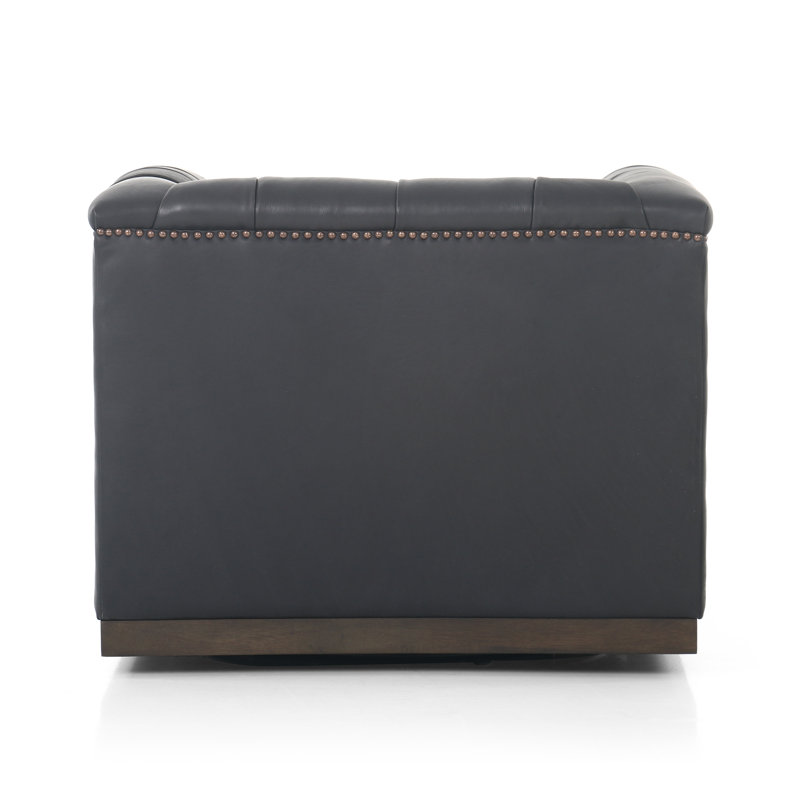 Maxx Swivel Chair, Heirloom Black Leather