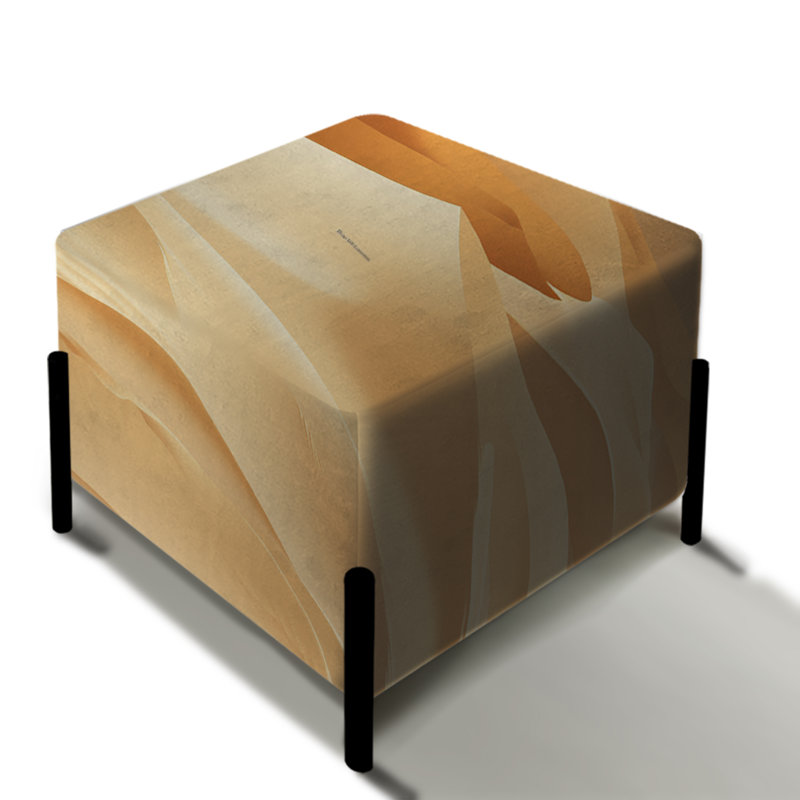Miroir Sahara Sandscape - repose-pieds carré abstrait