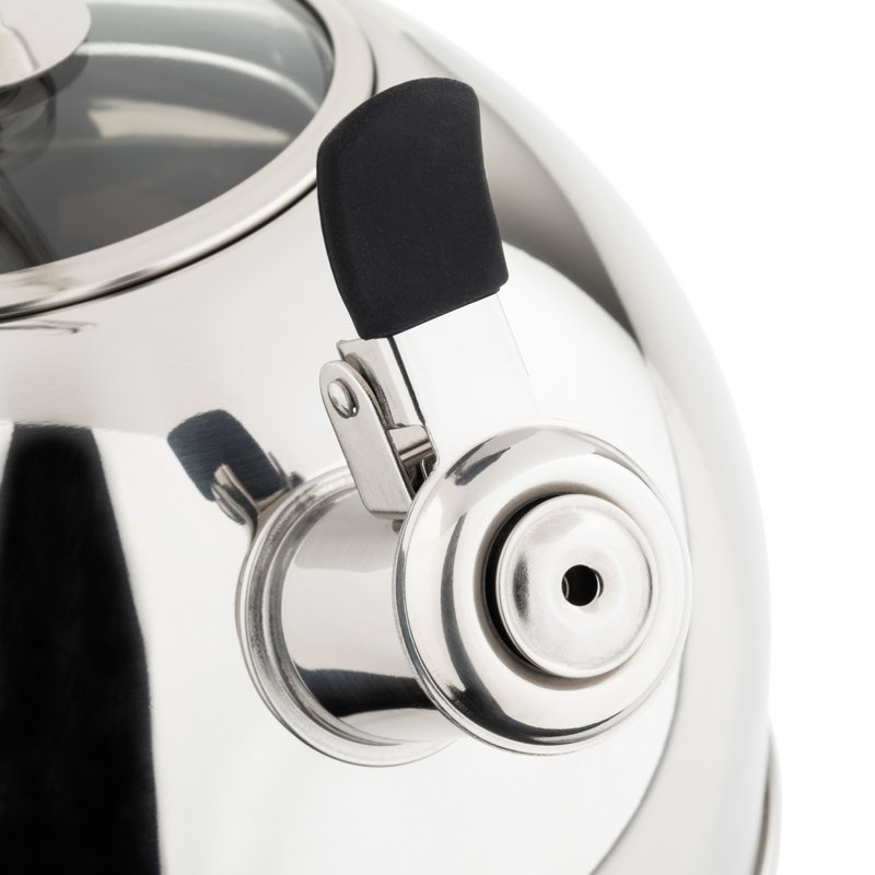 Viking 2.6-Quart Stainless Steel Kettle with 3-Ply Base, Chrome