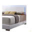 Grand lit en cuir synthétique avec centre de chambre à coucher à DEL avec conception rembourrée, fabrication robuste à DEL élégantes